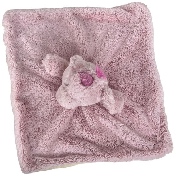 Kellytoy Pink Unicorn Baby Lovey Rattle Security Blanket Plush Stuffed Animal - Picture 4 of 6
